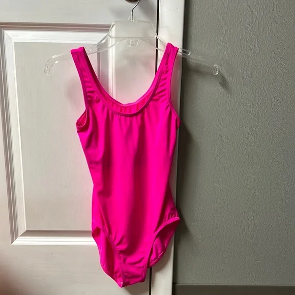 NEW hot pink tank leotard (AM, AL) - Picture 1 of 3